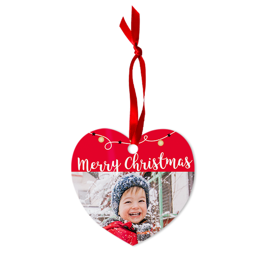 Twinkling Lights Heart Ornaments Personalized Ornaments Online
